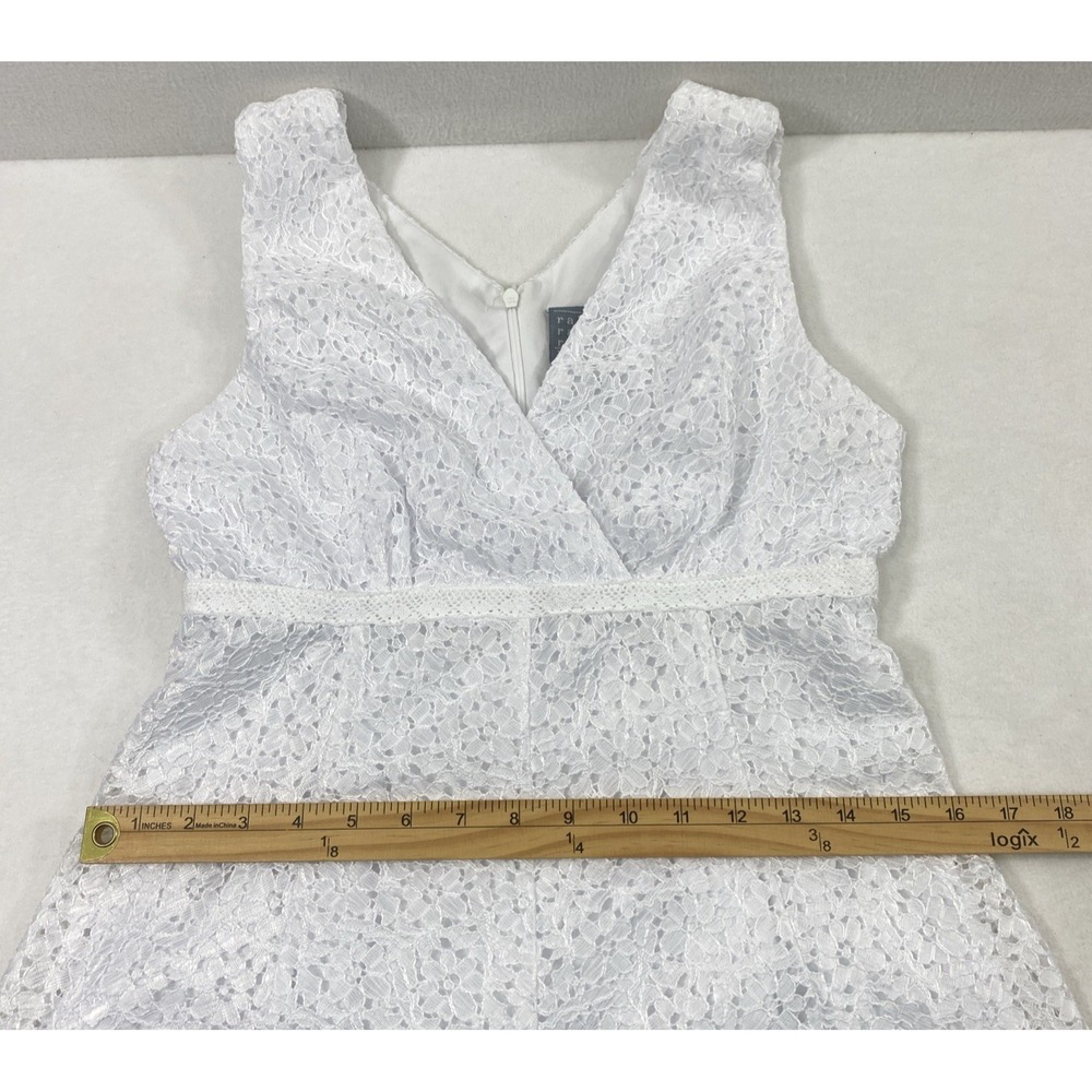 Rabbit Design Babydoll Dress Womens Size 8 White Lace Fairycore Dainty‎ Event - Picture 9 of 10